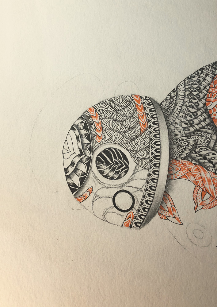 5 ( zentangle BB8 )