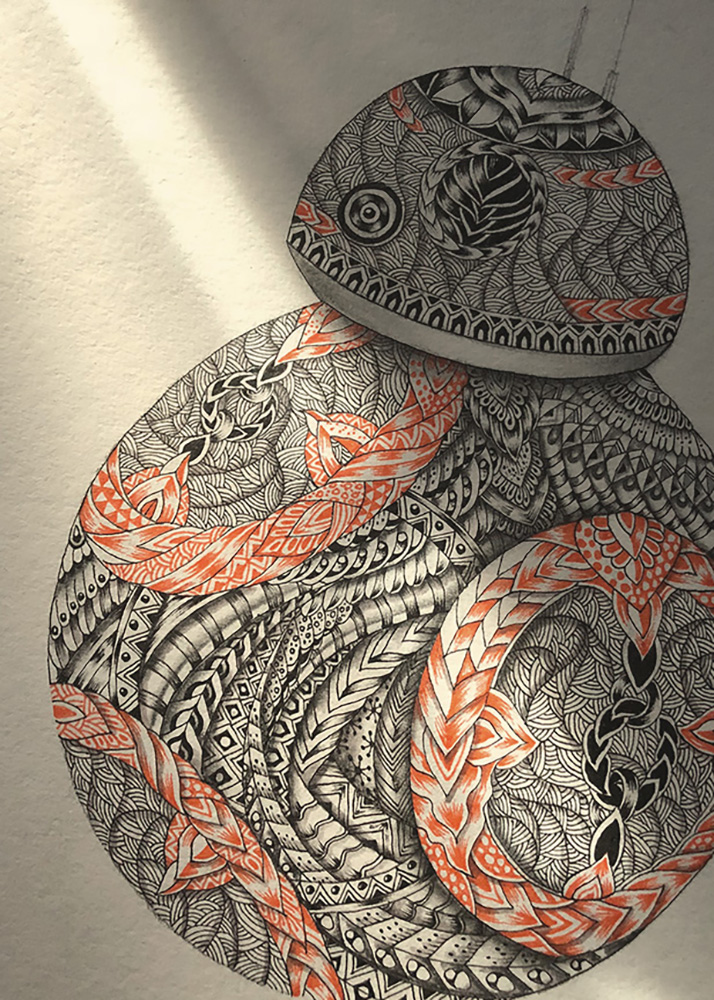 6 ( zentangle BB8 )